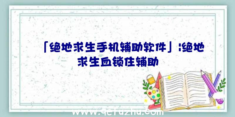 「绝地求生手机辅助软件」|绝地求生血锁住辅助